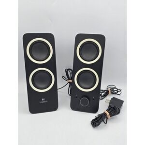 Logitech Z200 10W Multimedia Speakers w/ Power Adapter - TESTED * FREE SHIPPING*